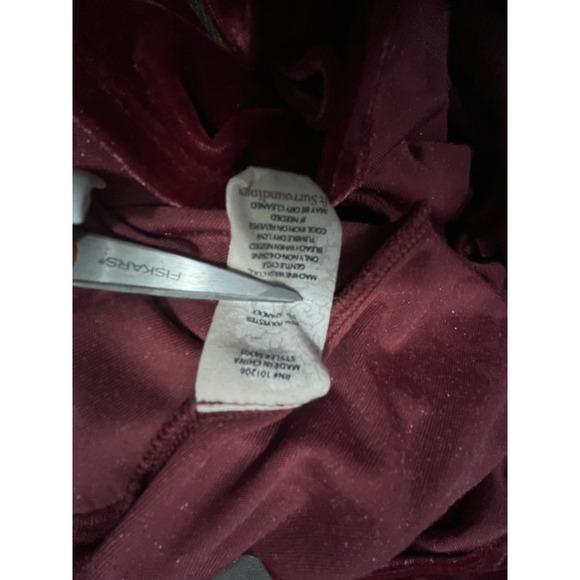 Soft Surroundings Velvet Tunic Mock Neck Women's 2XL Whimsy Maroon - Picture 9 of 10